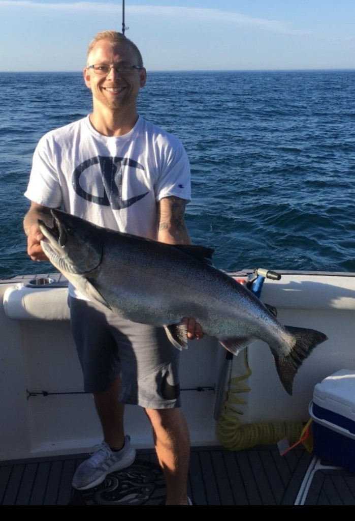 Whooping 28.8 Pound Chinook Salmon from Michigan